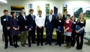 SVGS students participate in Legislative Day at the Virginia Capitol February, 2013.