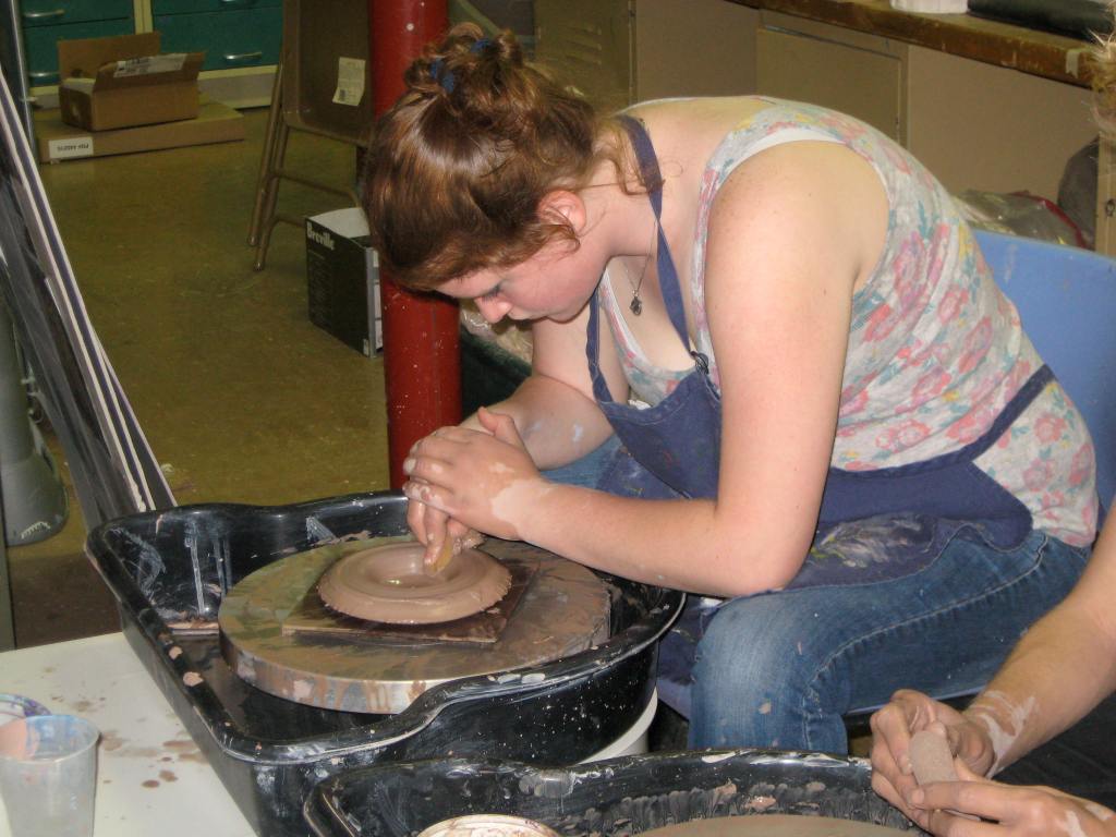 Beth Sweet in Ceramics Class